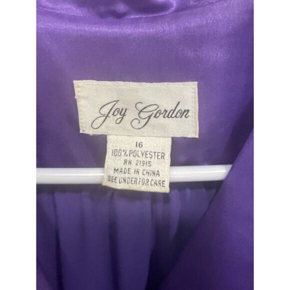 Vintage Joy Gordon Pleated Dress Elegant V Neck A Line Midi Dress Women's Sz 16 - Picture 3 of 11